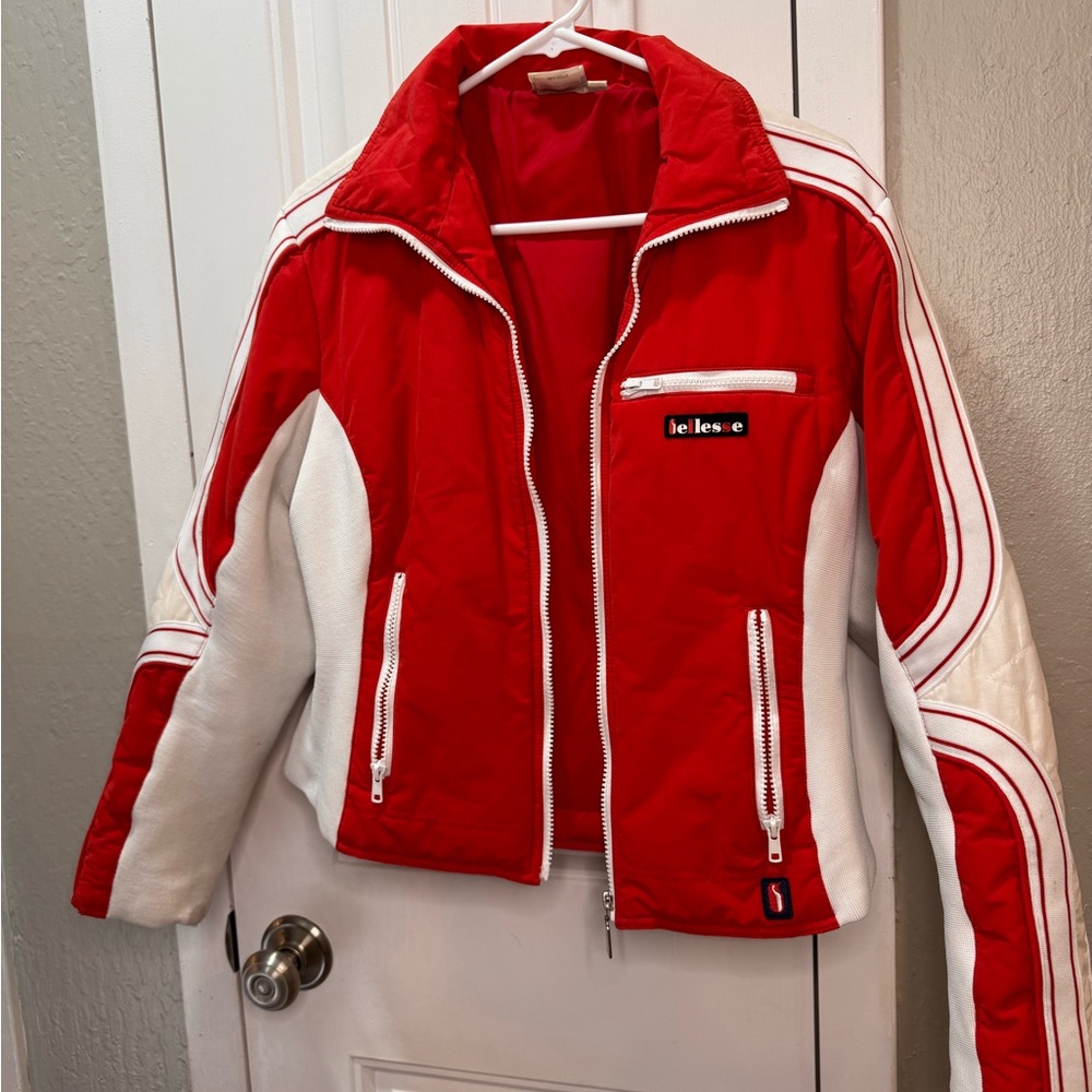 Ellesse Red and White Ski Jacket